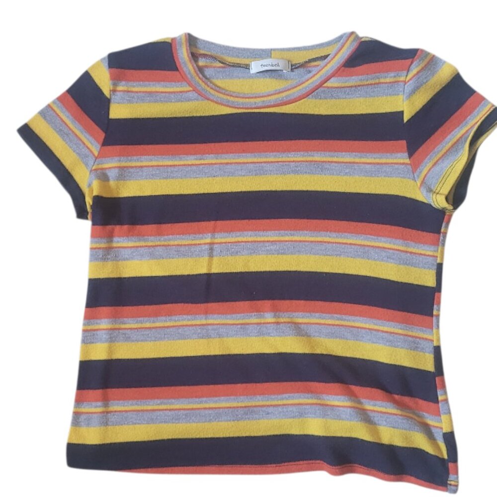 Multicolor striped Teenbell Tee Size M (More like an S)